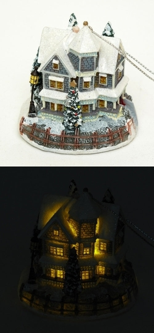 Thomas Kinkade 1998 Gathering Lighted Ornament