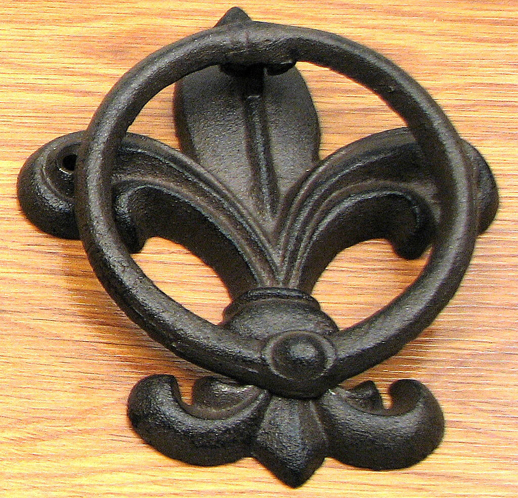 Fleur De Lis Door Knocker Antique Black