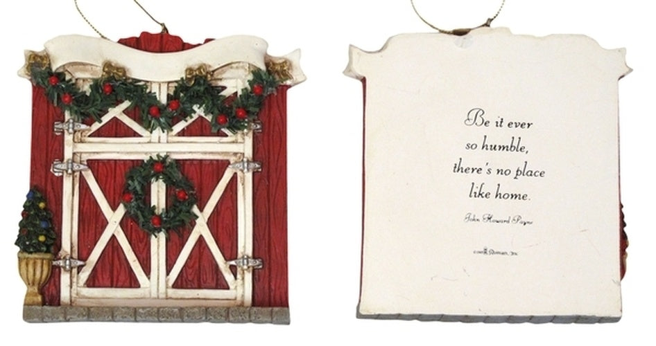 Roman Barn Door Ornament to Personalize