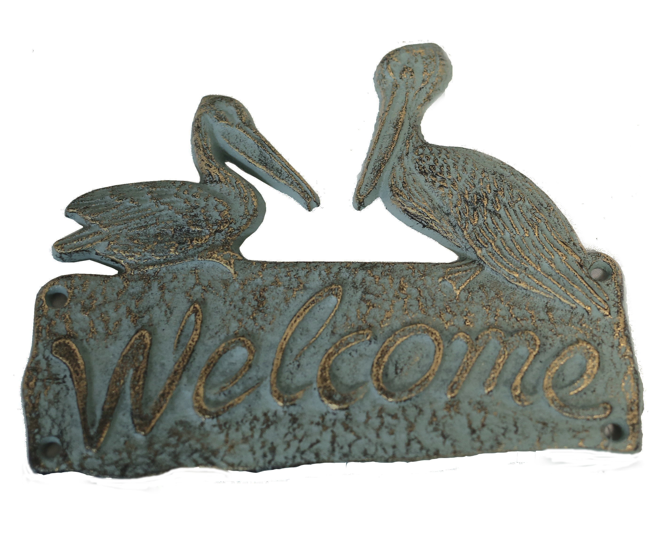 Cast Iron Pelican Welcome