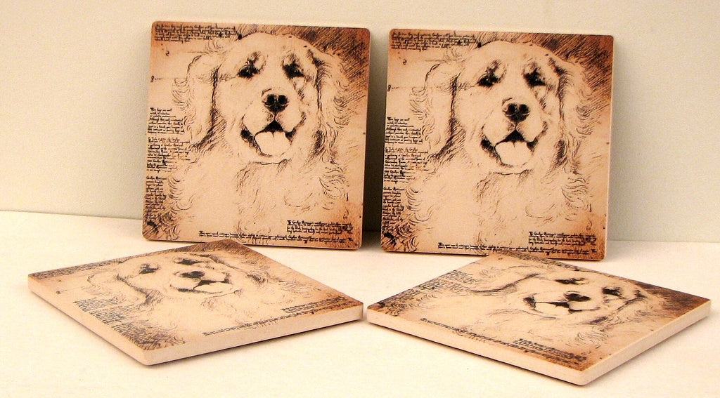 Golden Lab Coasters Set of 4