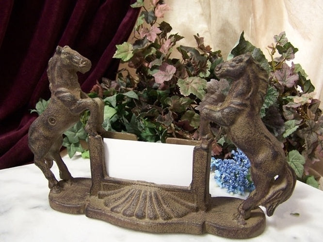 Cast Iron Horse Business Card Holder