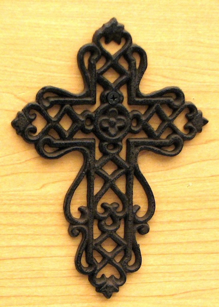 Small Cast Iron Cross with Scrolls