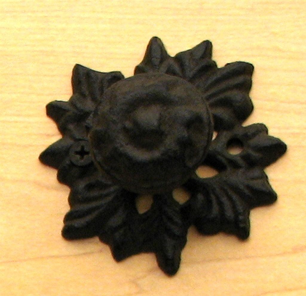 Cast Iron Leaf Drawer Pull Set of 6