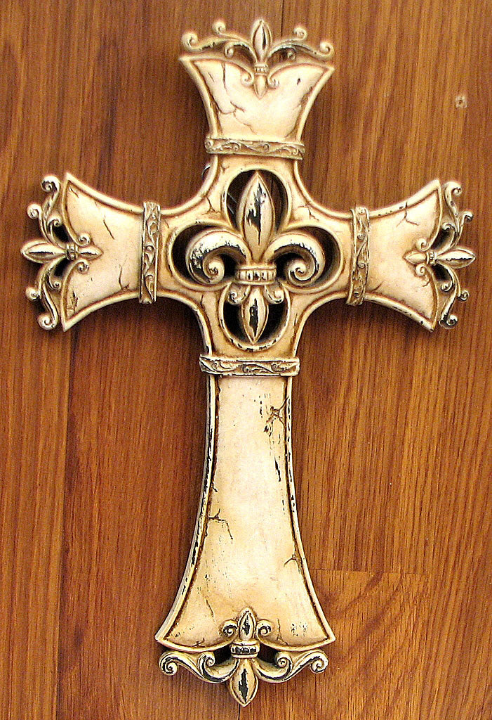 Medium Fleur De Lis Cross