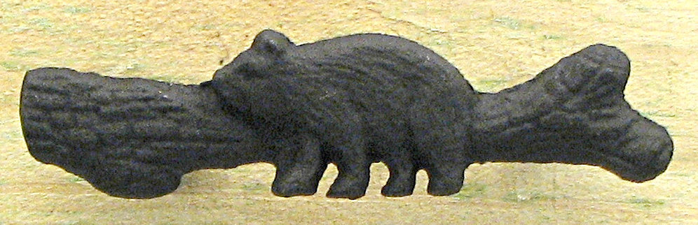 Cast Iron Bear on log Drawer Handle