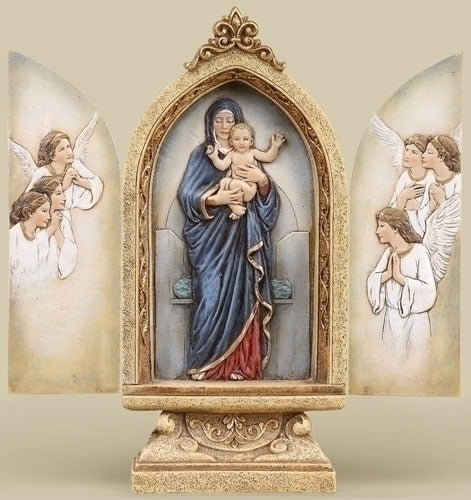 9""H Madonna & Child Triptych