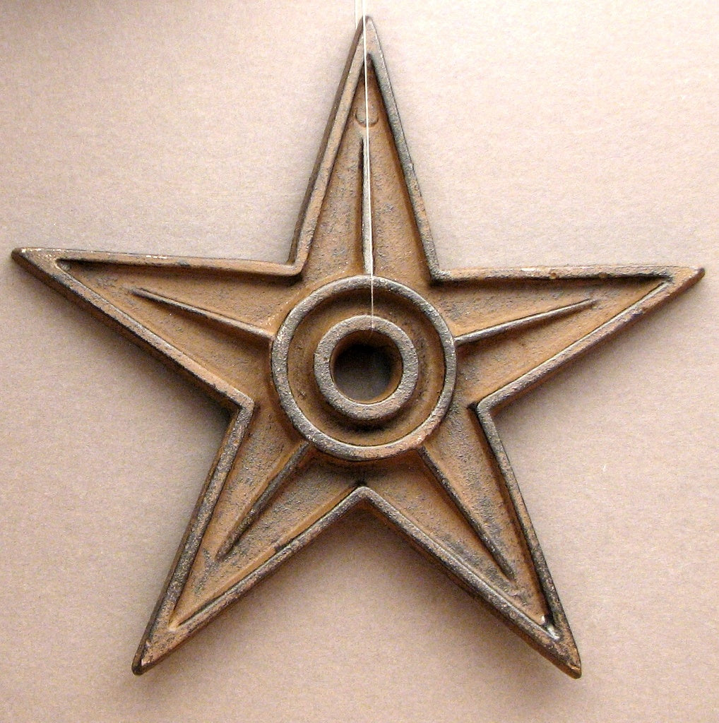 Cast Iron Star - Center Hole X-Large Set of 6