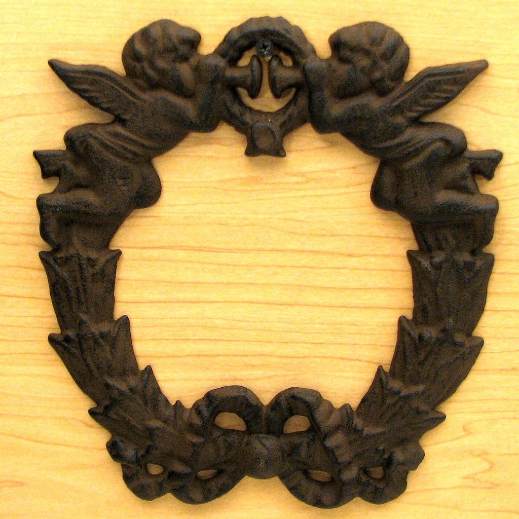 Cast Iron Cherub Wreath