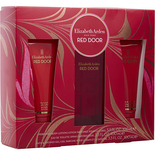 RED DOOR by Elizabeth Arden EDT SPRAY 3.3 OZ & BODY LOTION 3.3 OZ & SHOWER GEL 3.3 OZ