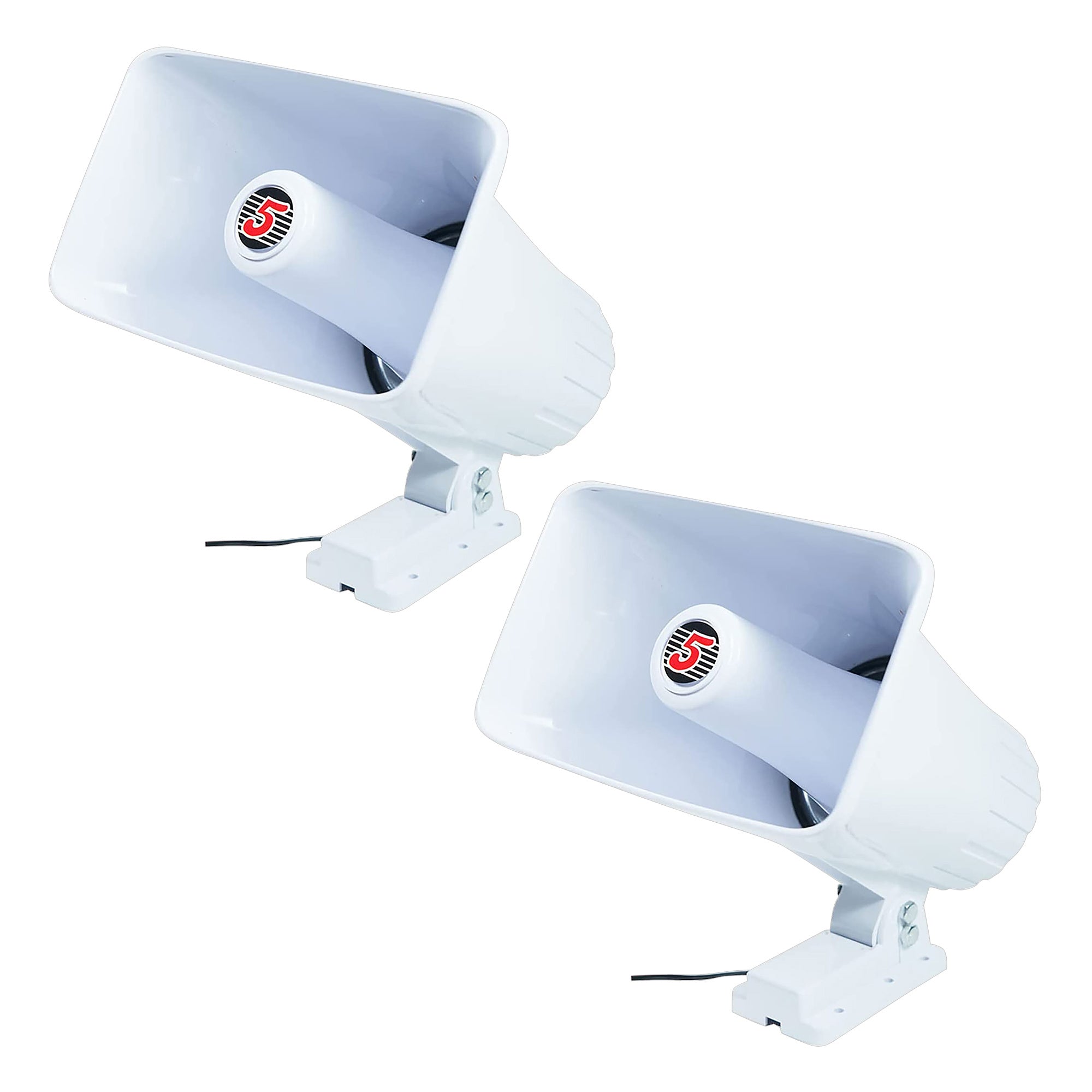 5 CORE Indoor Outdoor PA Horn Paging Speaker 8 x 5 Inch Loud Speaker 8 Ohms & 65 Watts Max Horn Siren Hardware Included - HW 508 WH