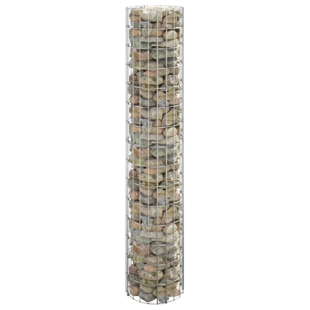 Circular Gabion Pole Galvanized Steel Ø11.8"x59.1"