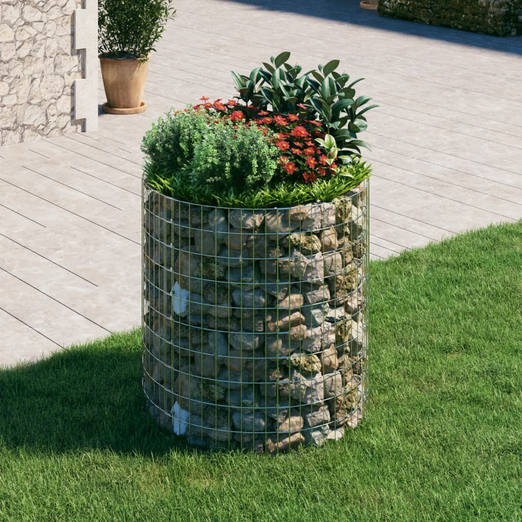 Circular Gabion Pole Galvanized Steel Ø39.4"x39.4"