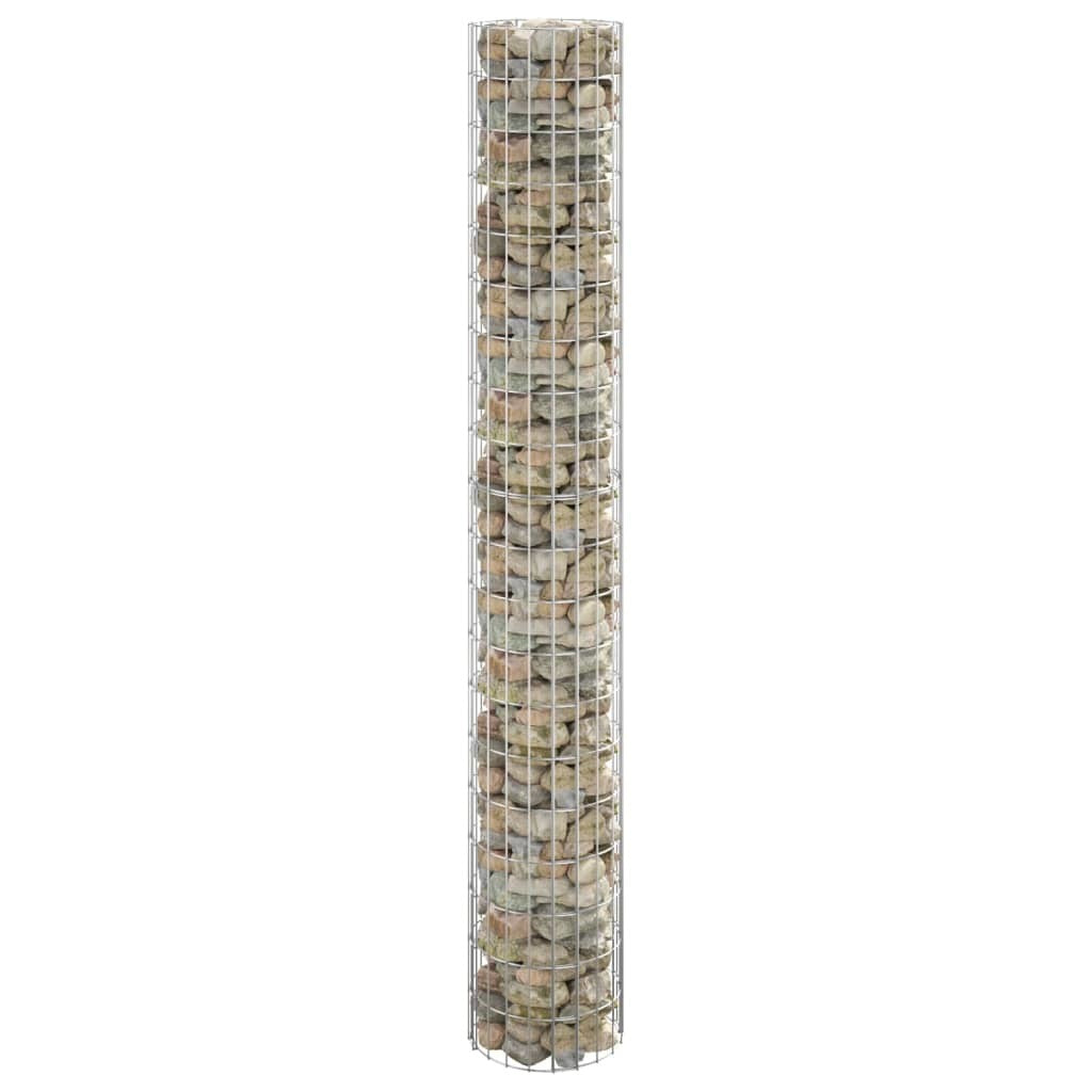 Circular Gabion Pole Galvanized Steel Ø11.8"x78.7"