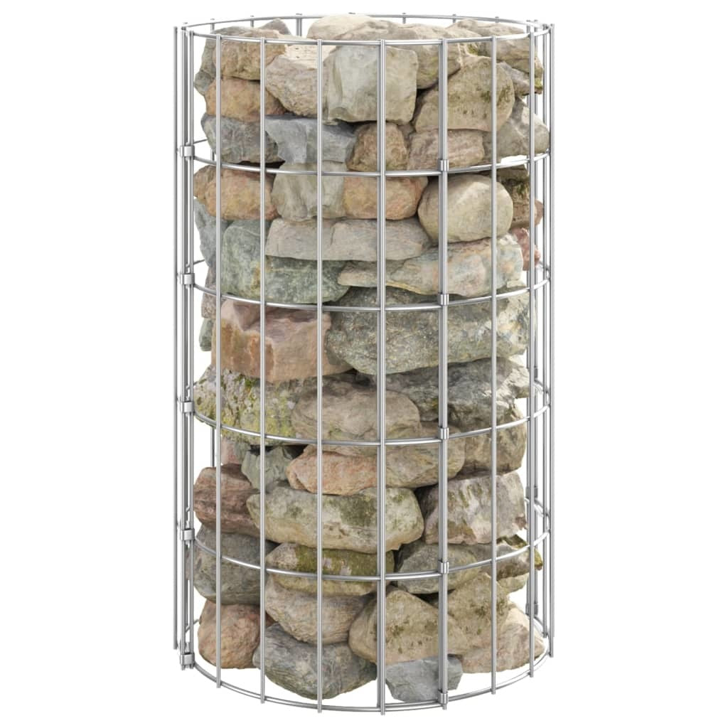 Circular Gabion Pole Galvanized Steel Ø11.8"x19.7"