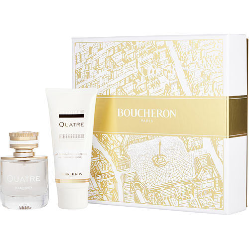 BOUCHERON QUATRE by Boucheron EAU DE PARFUM SPRAY 1.7 OZ & BODY LOTION 3.4 OZ