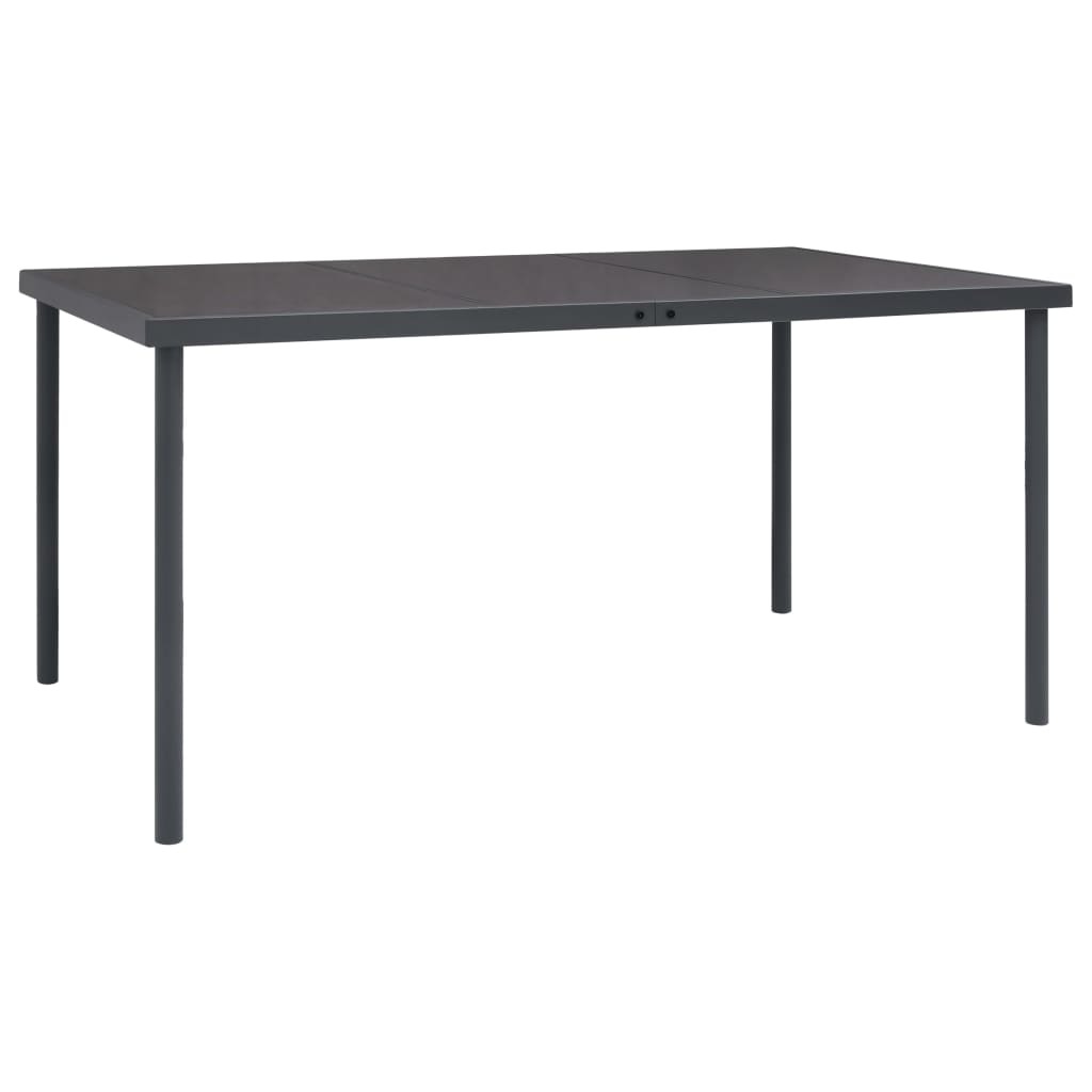 Patio Dining Table Anthracite 59.1"x35.4"x29.1" Steel