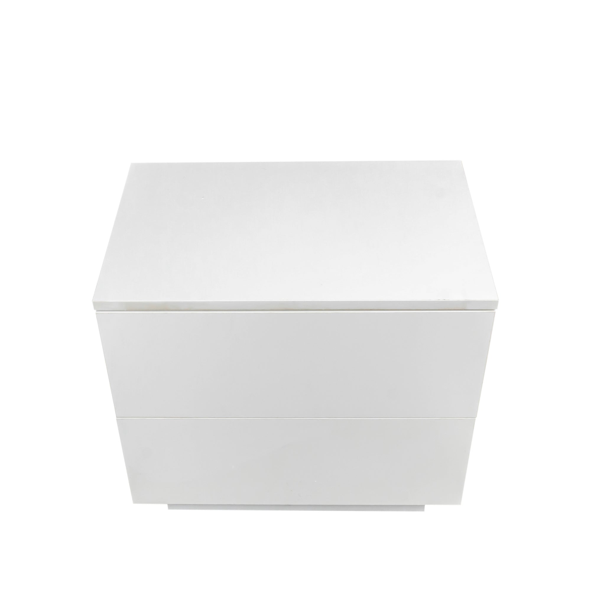 Modern High gloss UV Night Stand with 2 drawers & LED lights