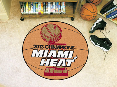 Miami Heat 2013 NBA Finals Champions Basketball Rug 27" Diameter