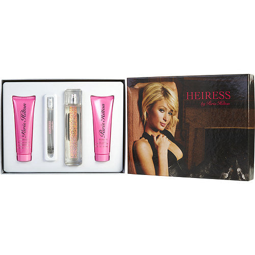 HEIRESS PARIS HILTON by Paris Hilton EAU DE PARFUM SPRAY 3.4 OZ & BODY LOTION 3 OZ & SHOWER GEL 3 OZ & EAU DE PARFUM SPRAY 0.34 OZ