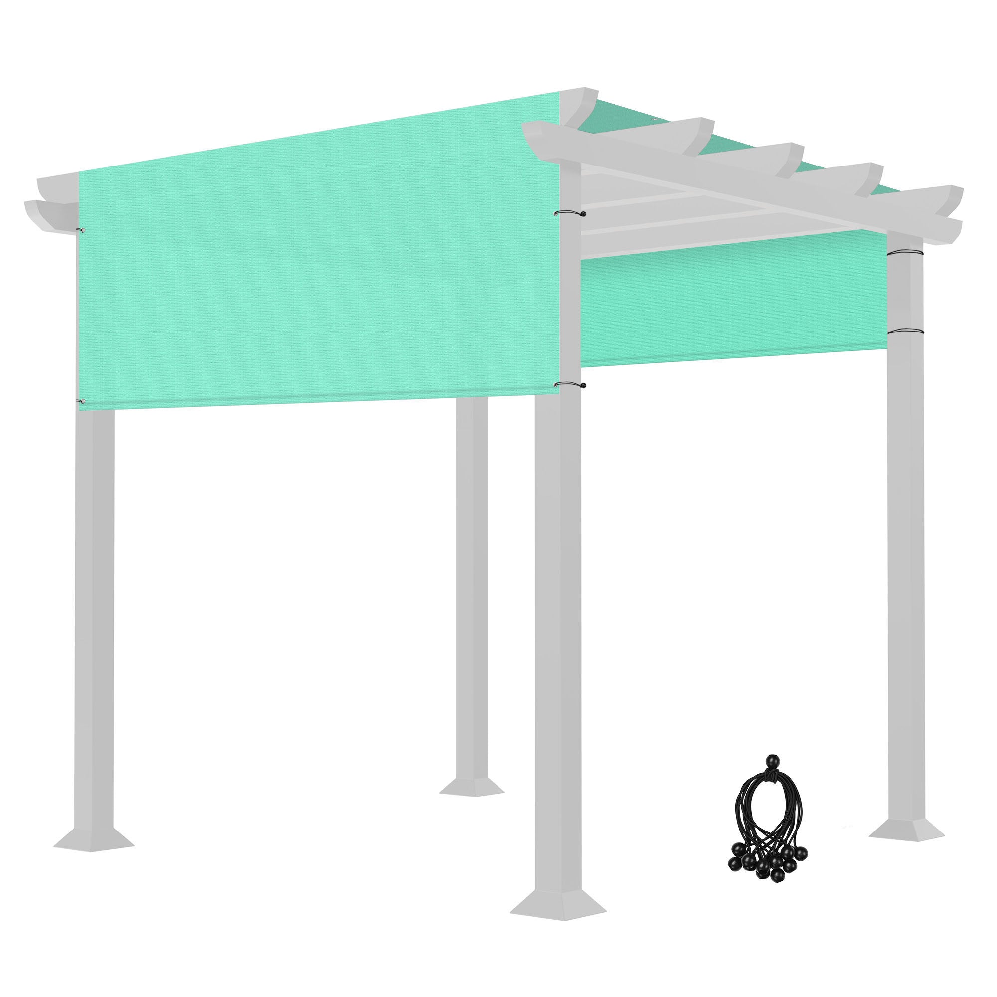 8X10FT Pergola Replacement Canopy Turquoise