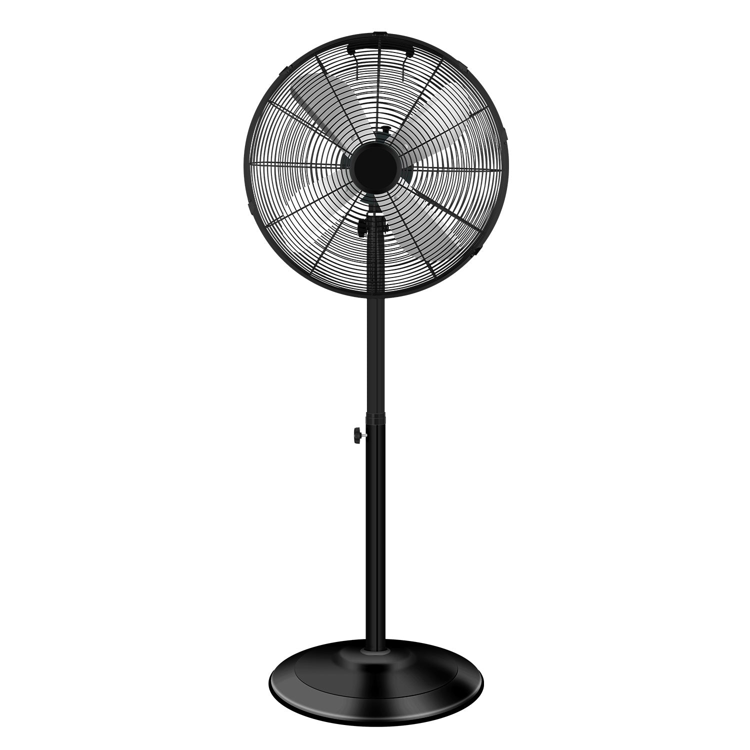 16 Inch High Velocity Stand Fan, Adjustable Heights, 75°Oscillating, Low Noise, Quality Made Fan with 3 Settings Speeds, Heavy Duty Metal for Industri