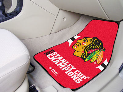 Chicago Blackhawks 2013 NHL Stanley Cup Champions 2-piece Carpeted Cat Mats 18"x27"