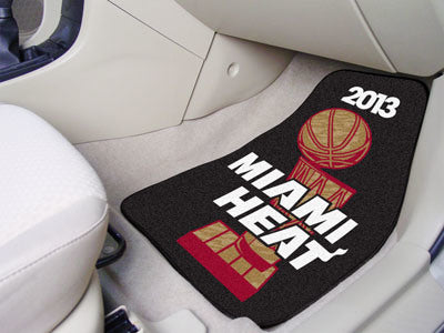 Miami Heat 2013 NBA Finals Champions 2-piece Carpeted Cat Mats 18"x27"