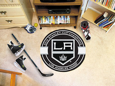 Los Angeles Kings 2014 Stanley Cup Champions Puck Rug 27" Diameter