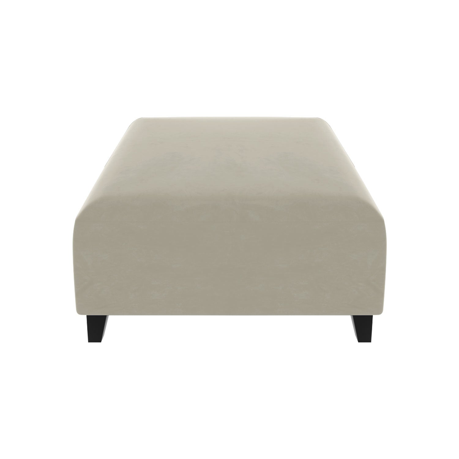 Ottoman SOFA C Beige with black foot Furniture Modern Accent Chair Sectional Single Sofa