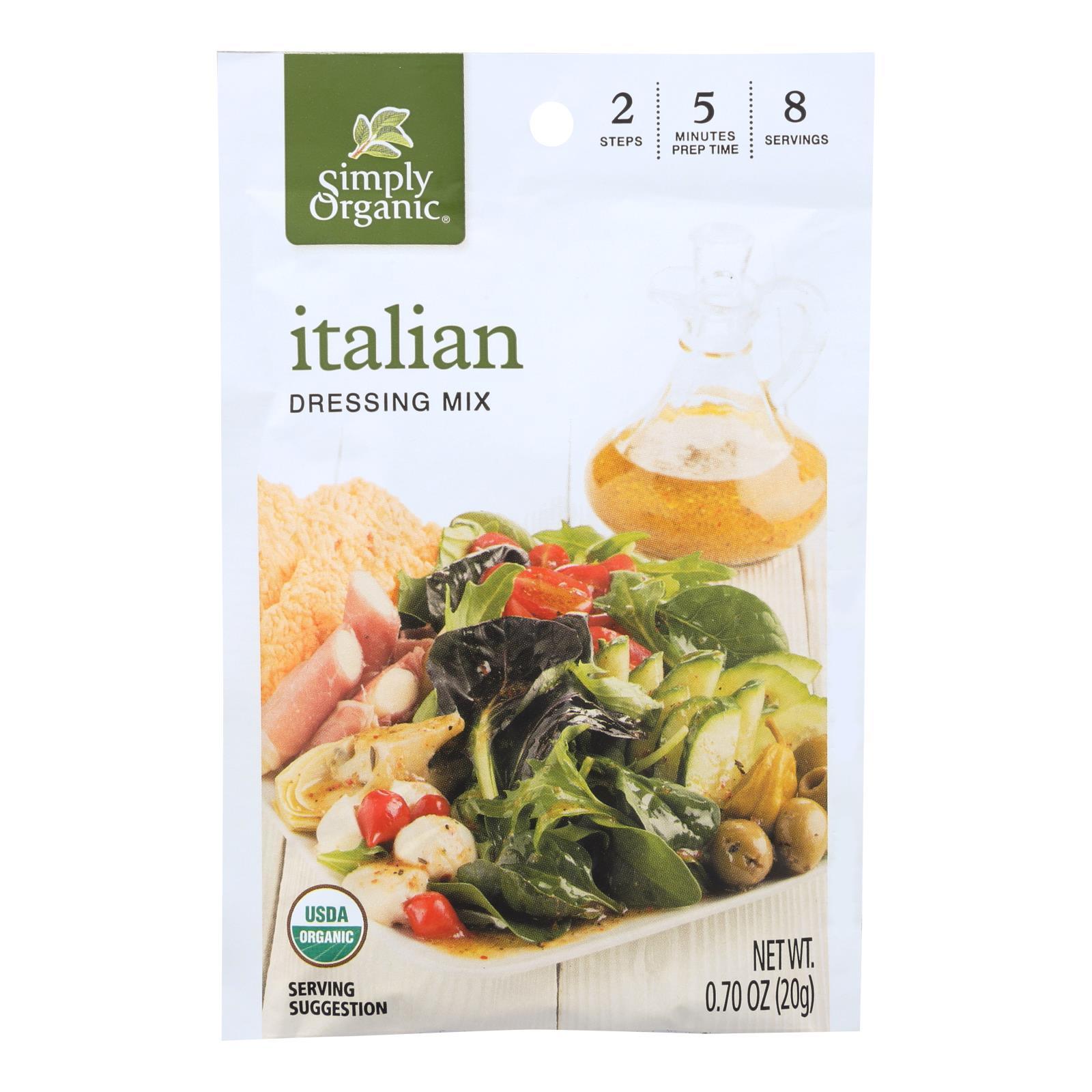 Simply Organic Italian Salad Dressing Mix - Case Of 12 - 0.7 Oz.