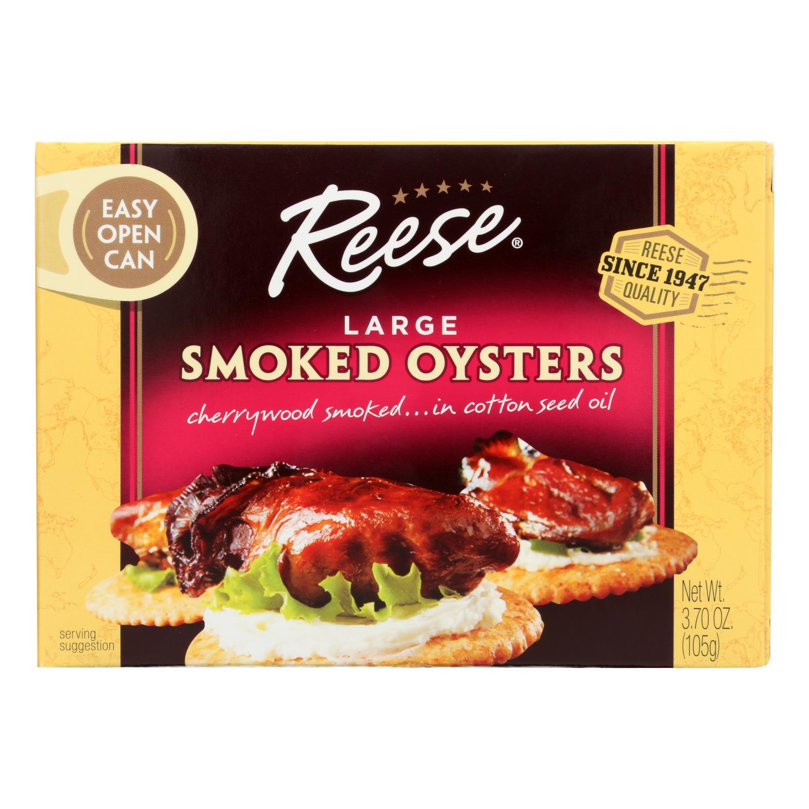 Reese Oysters - Smoked - Large - 3.7 Oz - Case Of 10