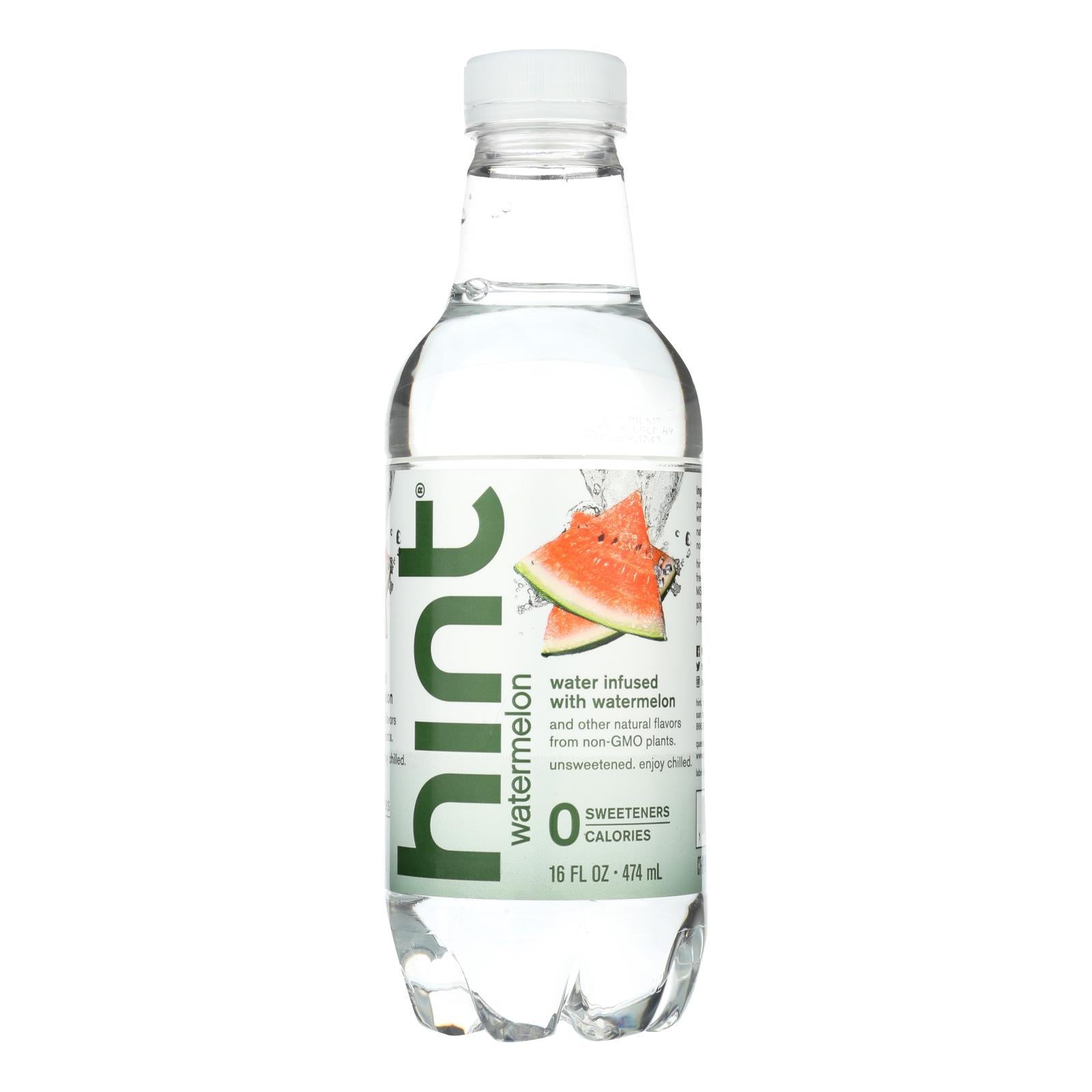 Hint Watermelon Water - Watermelon - Case Of 12 - 16 Fl Oz.