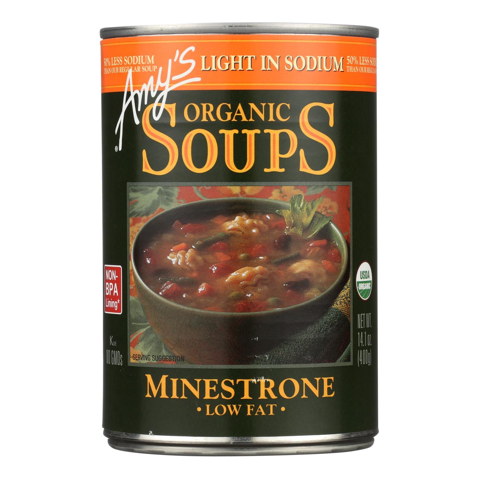 Amy's - Organic Low Sodium Minestrone Soup - Case Of 12 - 14.1 Oz