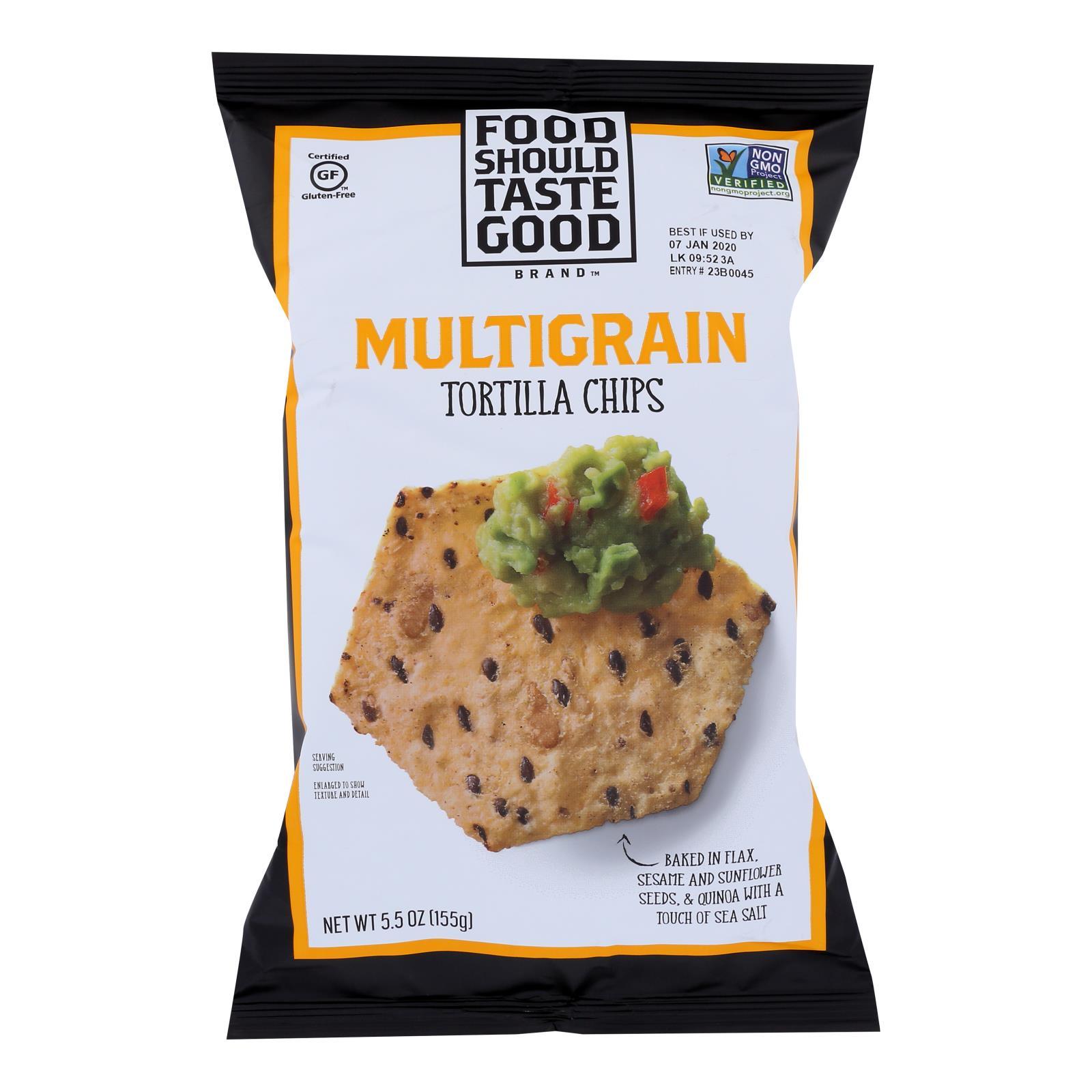 Food Should Taste Good Multigrain Tortilla Chips - Multigrain - Case Of 12 - 5.5 Oz.