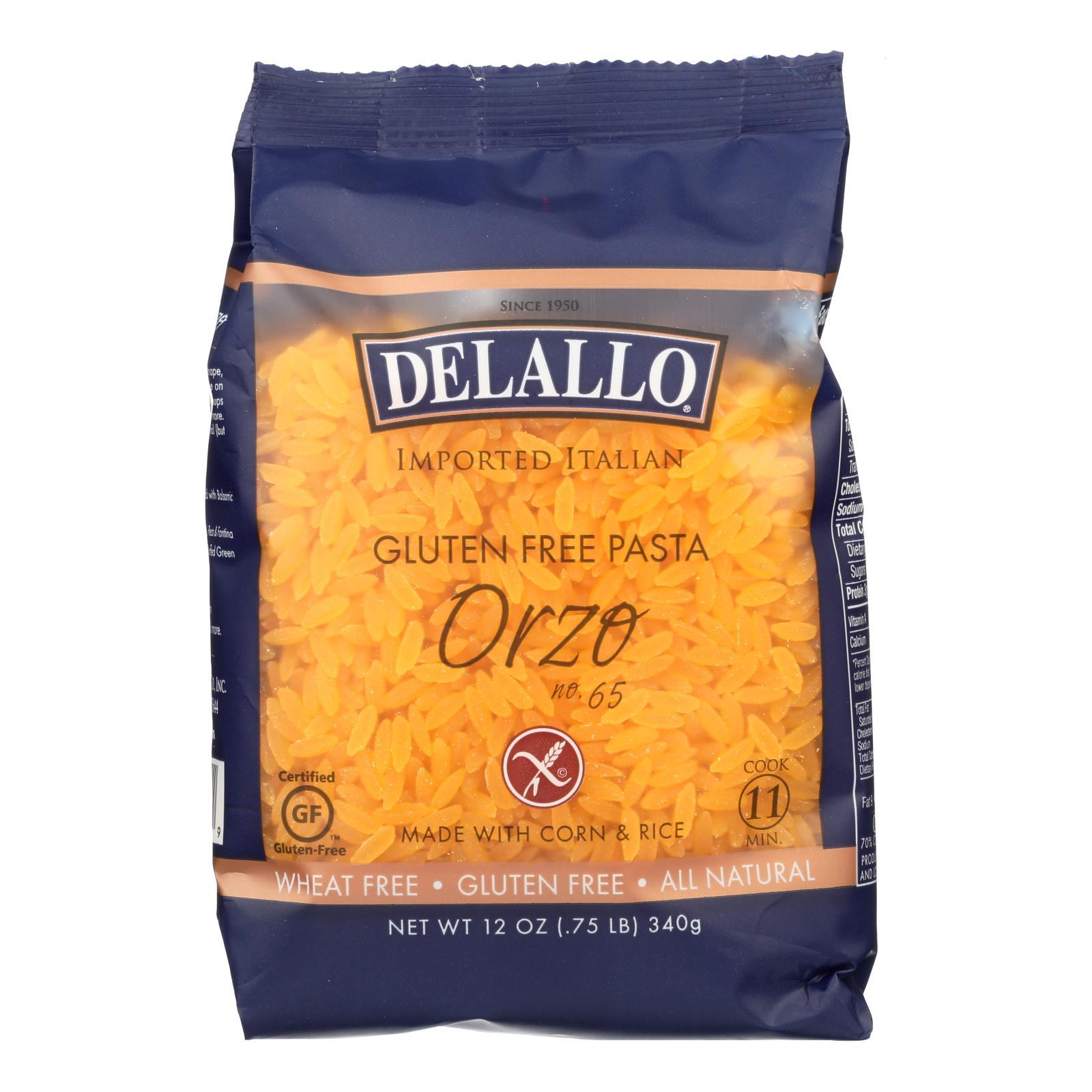 Delallo Gluten-free Orzo Pasta - Case Of 12 - 12 Oz