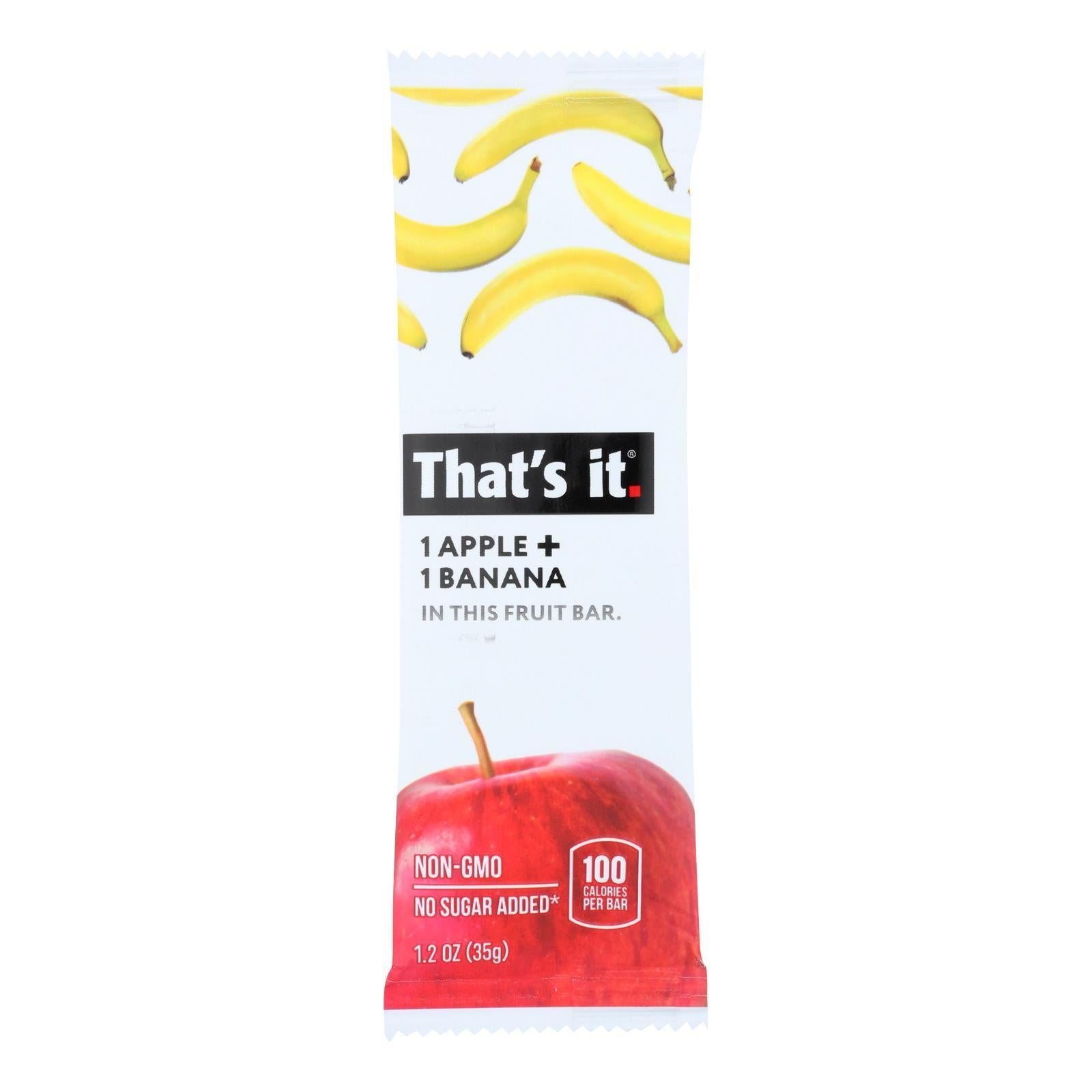 That's It Fruit Bar - Apple And Banana - Case Of 12 - 1.2 Oz