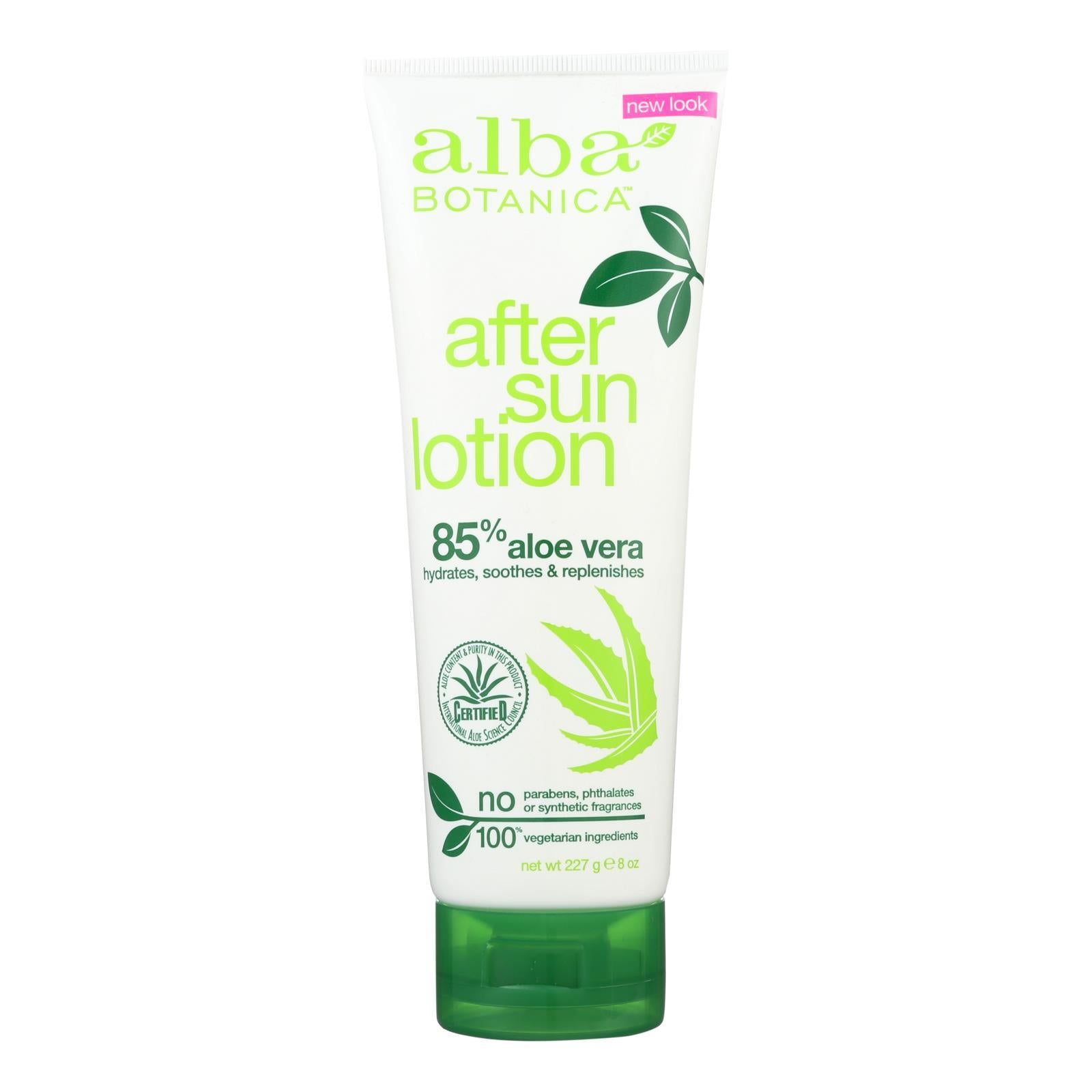 Alba Botanica - After Sun Lotion - 85% Aloe - 8 Oz