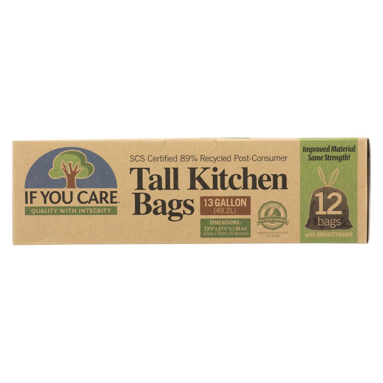 If You Care Tall Kitchen - Trash Bag - Case Of 12 - 12 Count