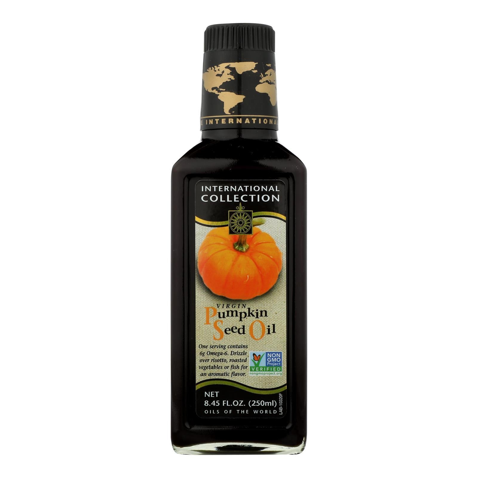 International Collection Oil - Virgin Pumpkin Seed Oil - Case Of 6 - 8.45 Fl Oz.