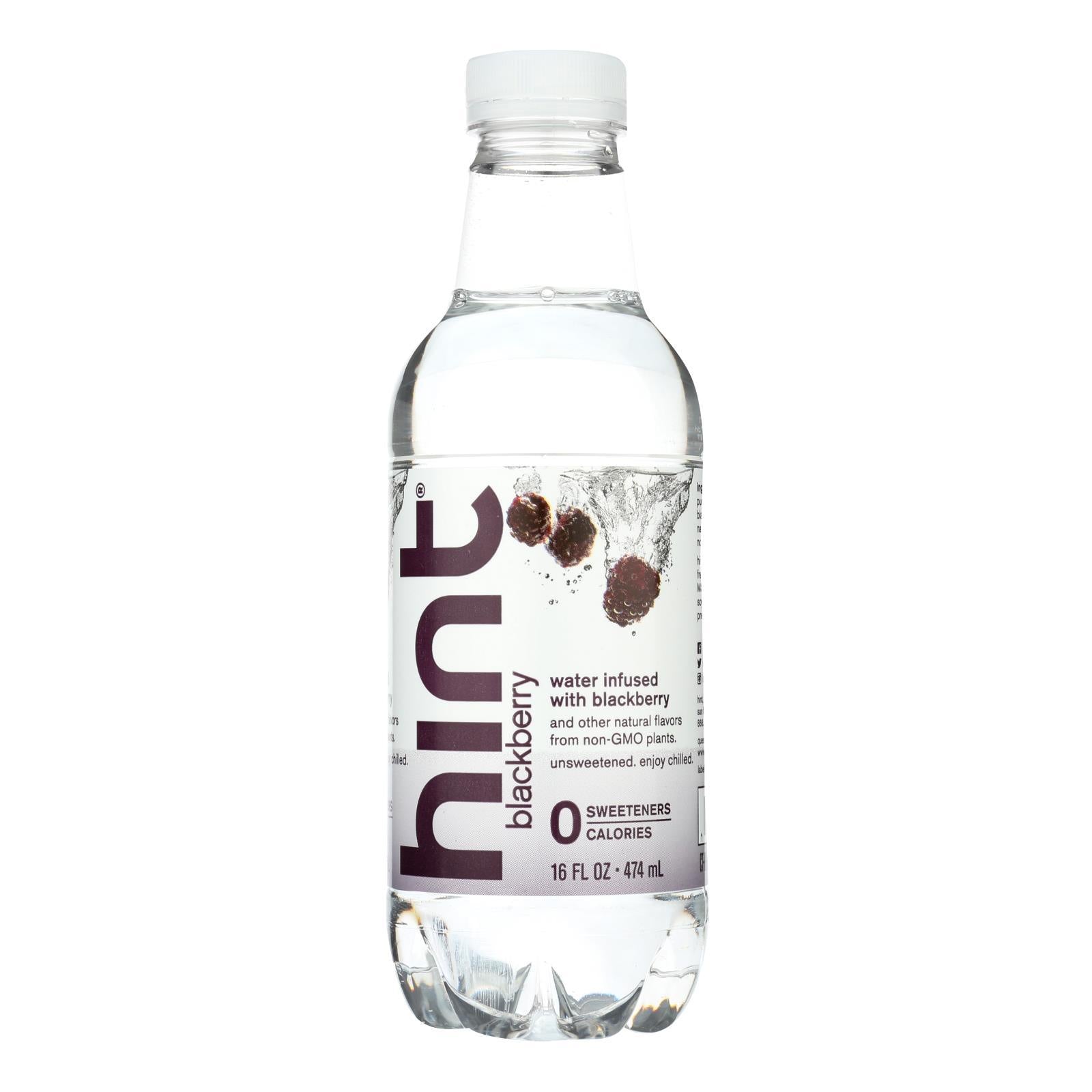 Hint Blackberry Water - Blackberry - Case Of 12 - 16 Fl Oz.