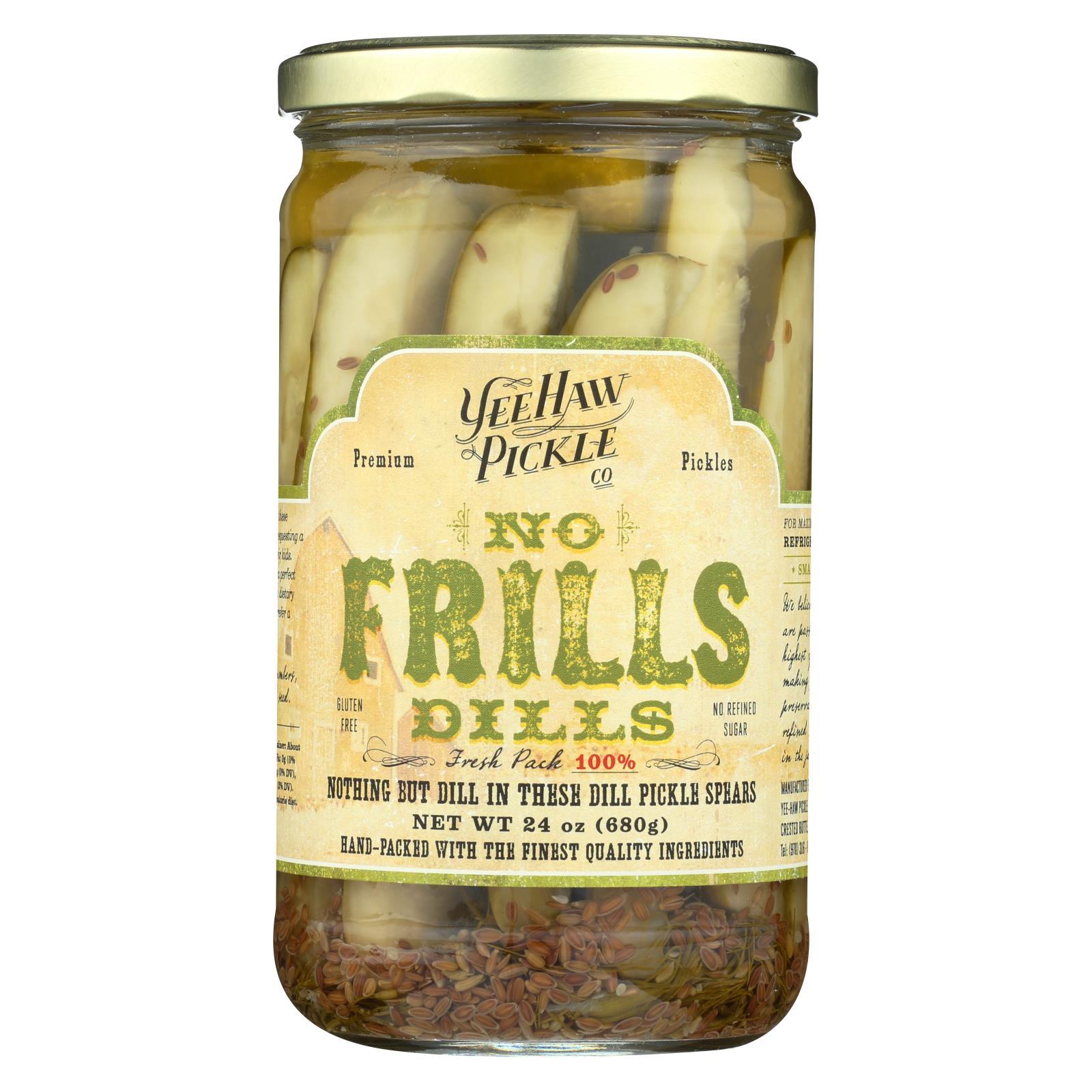 Yee-haw Pickle Dills Pickle - No Frills - Case Of 6 - 24 Oz.