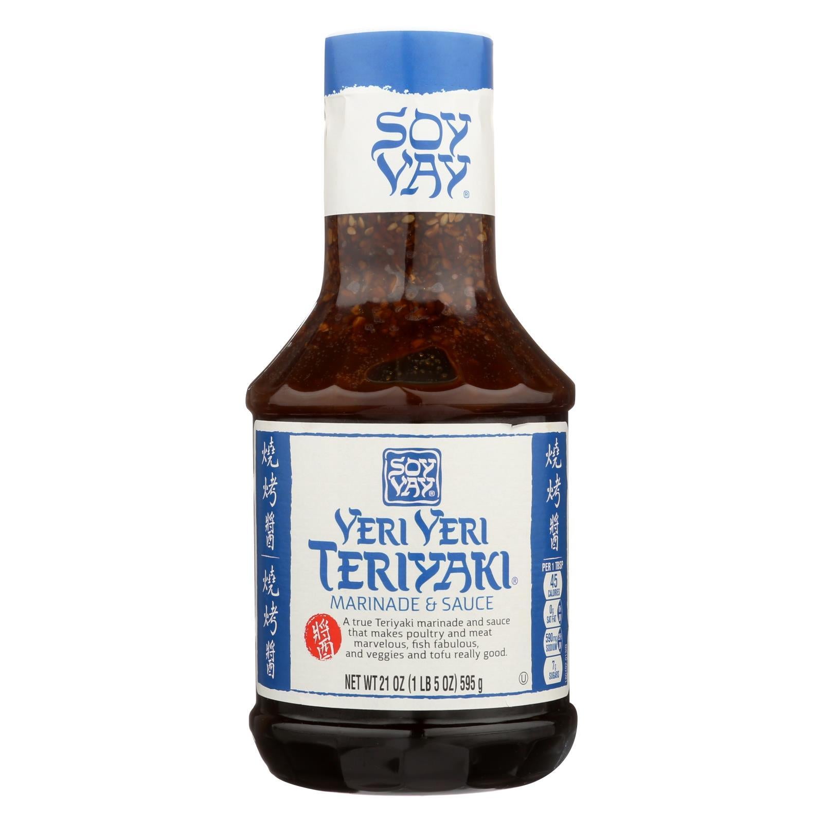 Soy Vay Veri Teriyaki Marinade And Sauce - Case Of 6 - 21 Fl Oz.