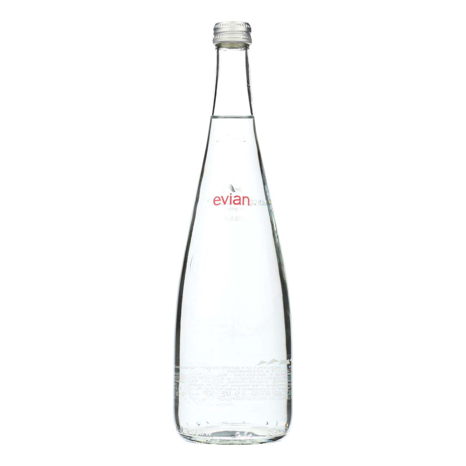 Evian Spring Water - Case Of 12 - 25.4 Fz