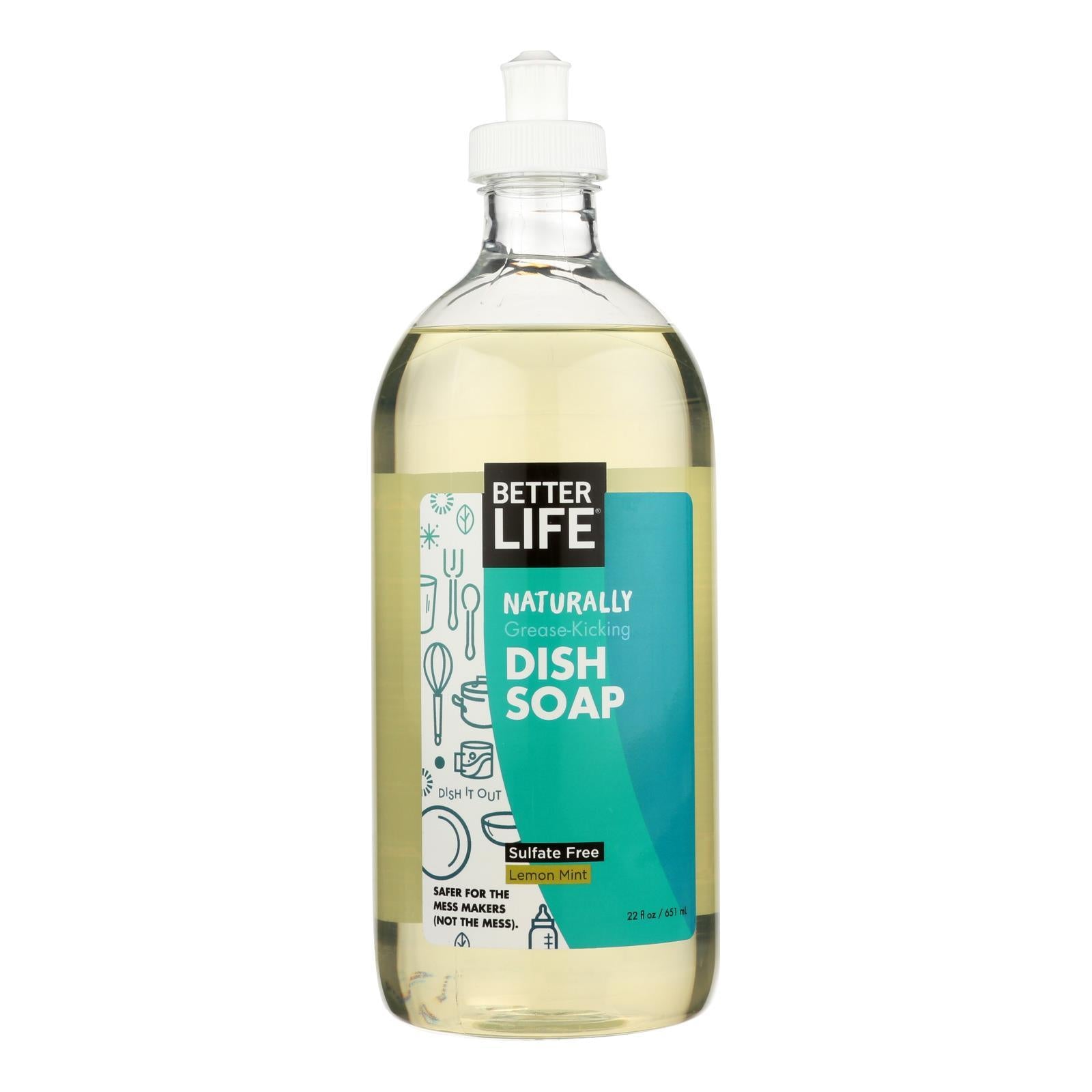 Better Life Dish Soap - Lemon Mint - 22 Fl Oz