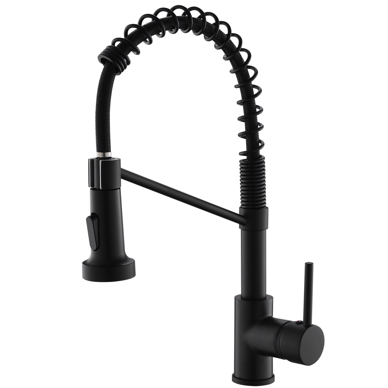 Single Handle Pull Down Sprayer Kitchen Faucet in Black