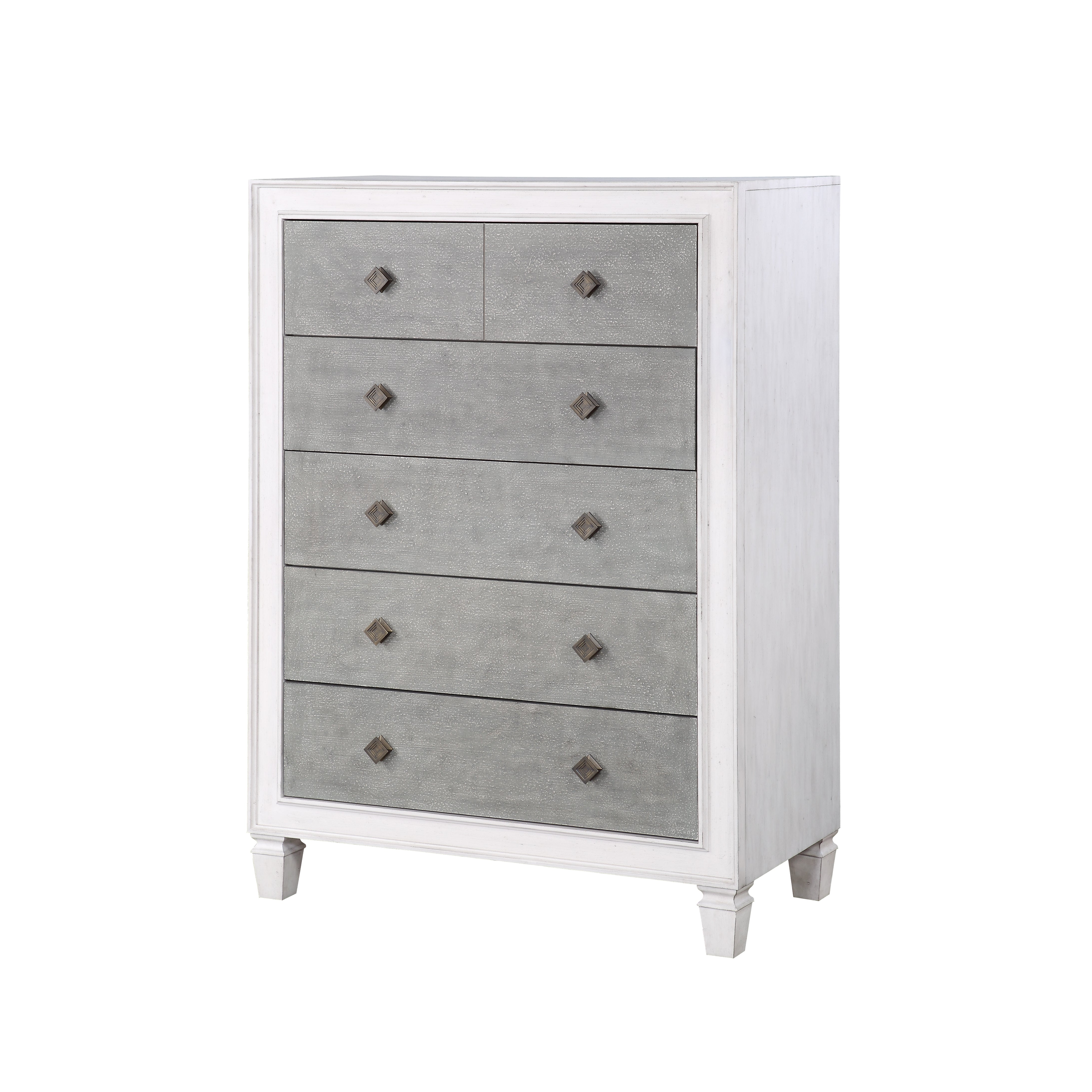 ACME Katia Chest in Rustic Gray & White Finish BD00664