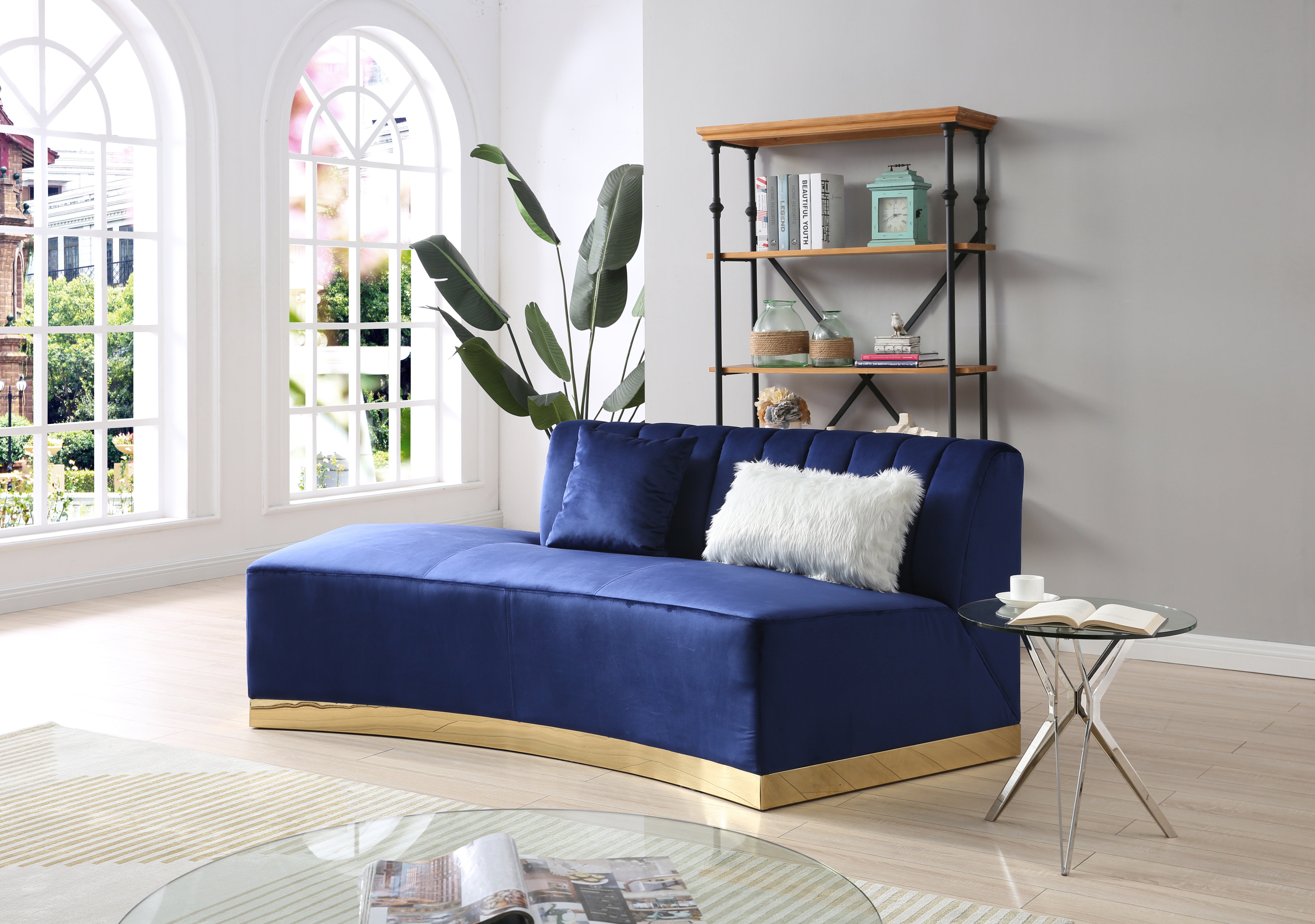 Glory Furniture Brentwood G0432-SCH Chaise , BLUE