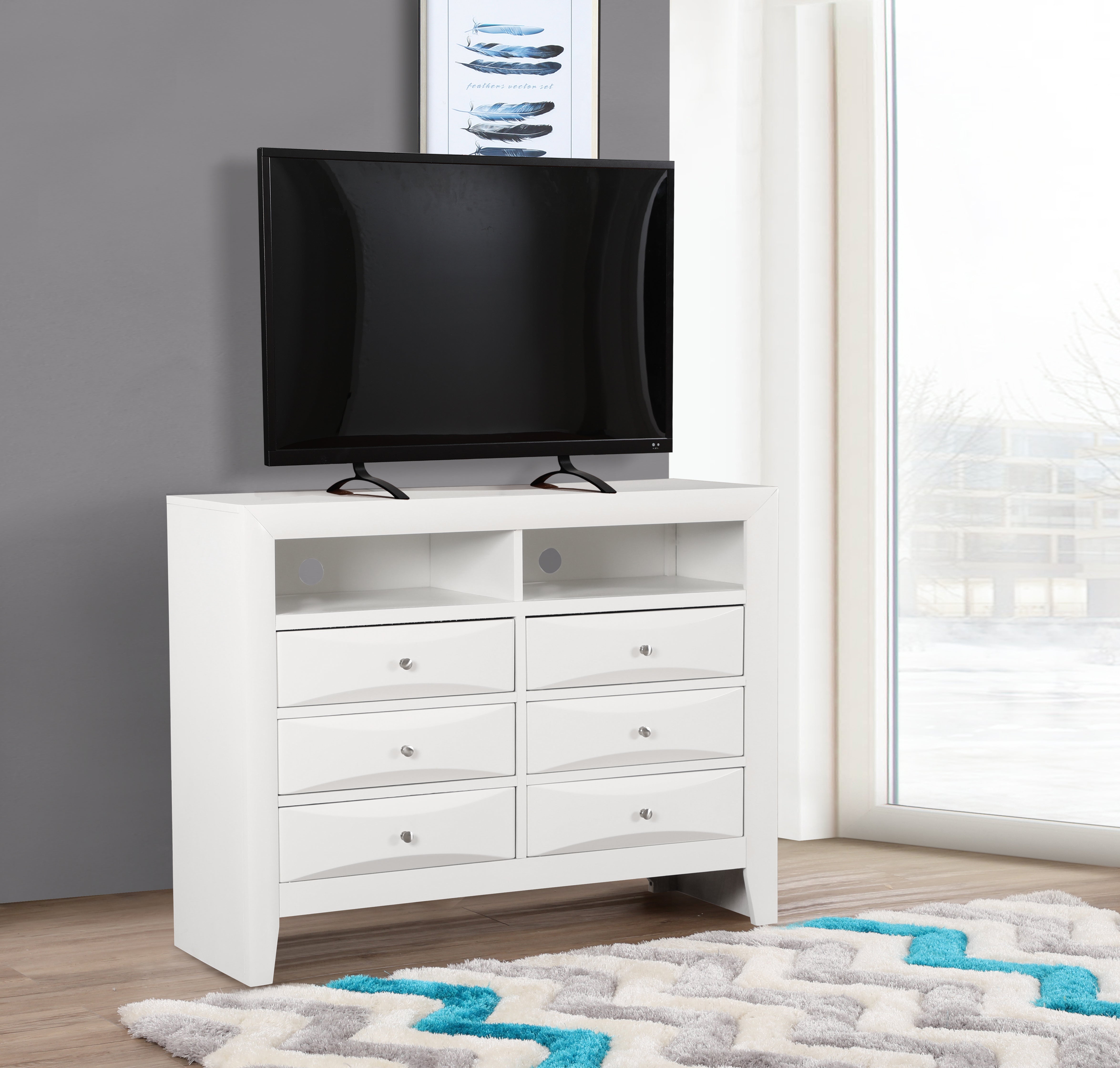 Glory Furniture Marilla G1570-TV2 Media Chest , White