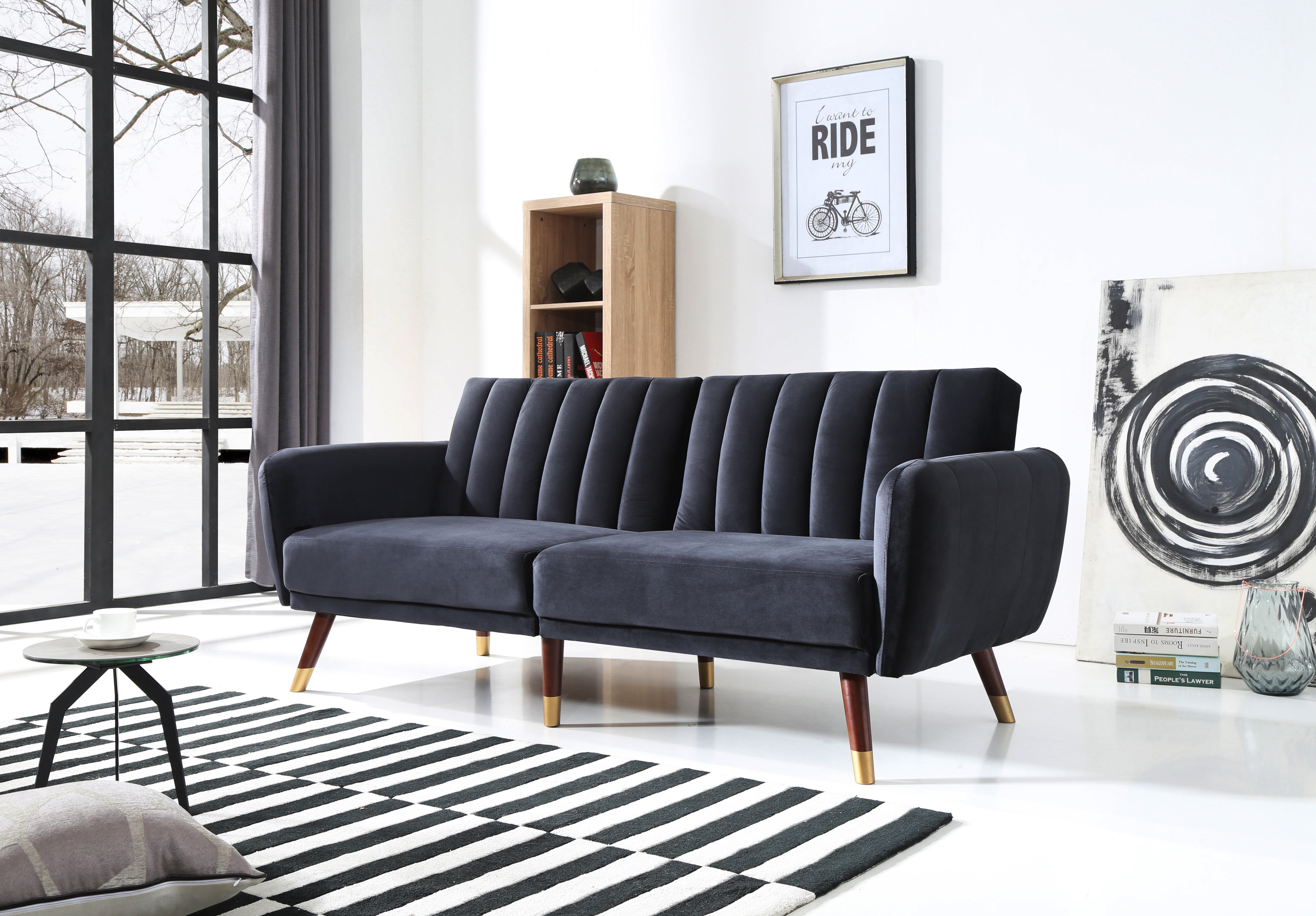 Glory Furniture Siena G0155-S Sofa Bed , BLACK